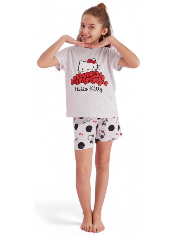 πιτζάμα παιδική με σορτσάκι hello kitty love hk115k-γκρι σε προσφορά