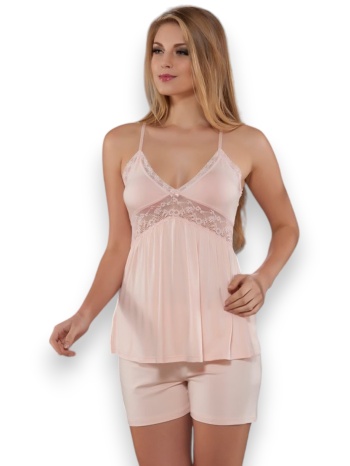 πιτζάμα γυναικεία bambu pink lace sevim svm6706-ροζ