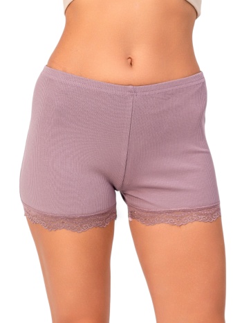 σορτσάκι γυναικείο rib lace kota kt5022-λιλά