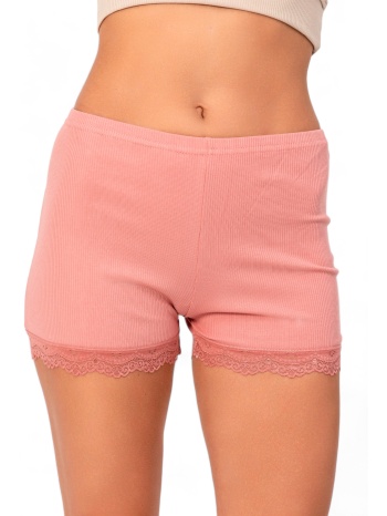 σορτσάκι γυναικείο rib lace kota kt5022-σομόν