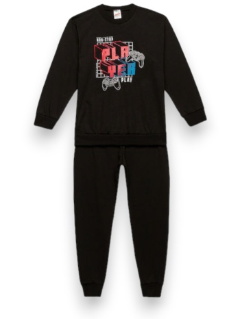 πιτζάμα παιδική player minerva black mnrv90-62161b-μαύρο σε προσφορά