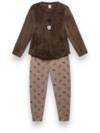 πιτζάμα παιδική με fleece μπλούζα & εμπριμέ παντελόνι σε προσφορά