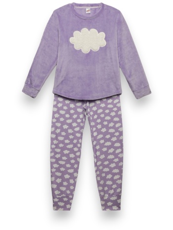 πιτζάμα παιδική με fleece μπλούζα & εμπριμέ παντελόνι σε προσφορά