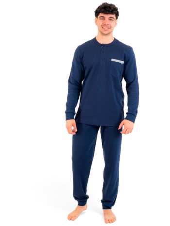 πιτζάμα ανδρική βαμβακερή nina club basic blue σε προσφορά