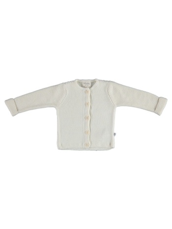 ζακέτα πλεκτή βρεφική biorganic unisex ecru 61389b σε προσφορά