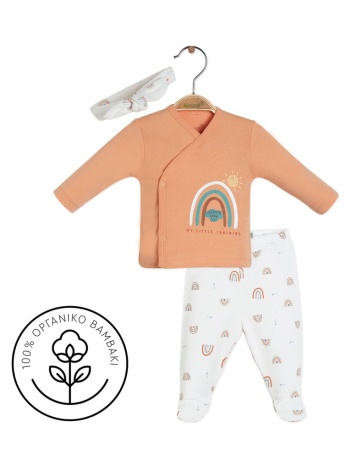 φόρμα βρεφική με κλειστό πόδι biorganic happy rainbow 73272 σε προσφορά