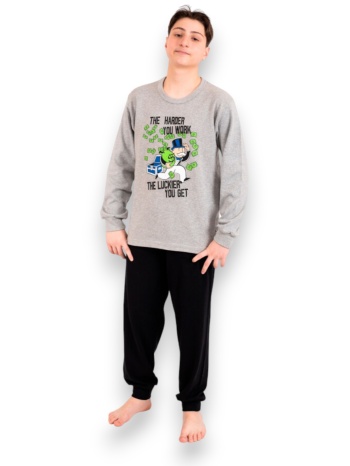 πιτζάμα παιδική - εφηβική nina club hard work grey σε προσφορά