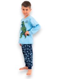 πιτζάμα παιδική nina club t-rex light blue nc141-24-01-γαλάζιο