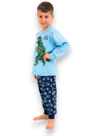 πιτζάμα παιδική nina club t-rex light blue σε προσφορά