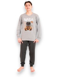 πιτζάμα παιδική - εφηβική nina club nasa grey nc700-24-02-γκρι