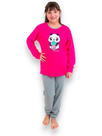 πιτζάμα παιδική nina club panda pink nc244-24-01-ροζ σε προσφορά
