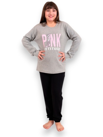 πιτζάμα εφηβική nina club pink attitude grey σε προσφορά