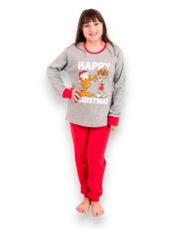 πιτζάμα παιδική κορίτσι family nina club christmas grey σε προσφορά