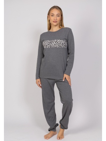 πιτζάμα γυναικεία animal print grey cherry chr10135-ανθρακί σε προσφορά