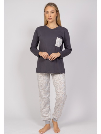 πιτζάμα γυναικεία bunnies grey cherry chr2401-γκρι σε προσφορά