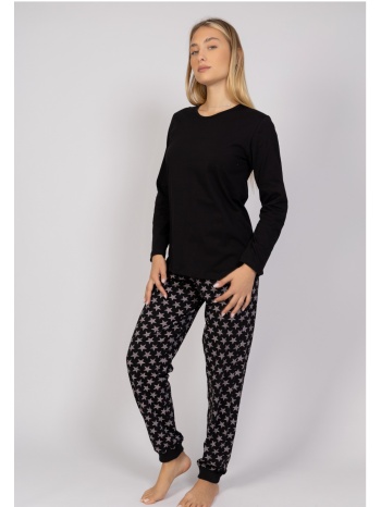πιτζάμα γυναικεία stars black cherry chr2402-μαύρο σε προσφορά