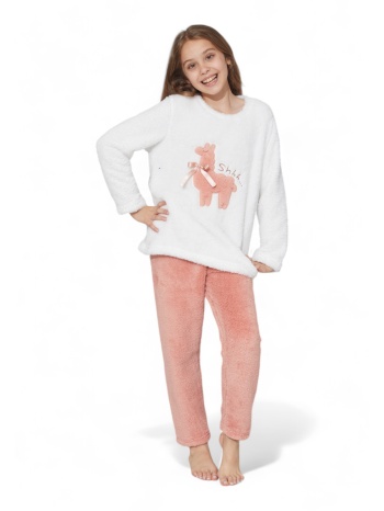 πιτζάμα παιδική fleece lama sexen sxn21600-k-εκρού σε προσφορά