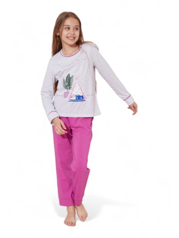 πιτζάμα παιδική βαμβακερή happy soul sexen sxn41087-k-γκρι σε προσφορά