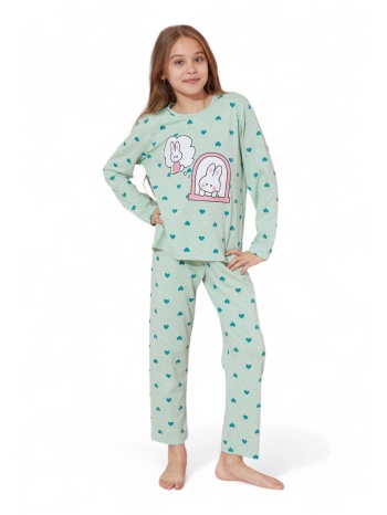 πιτζάμα παιδική βαμβακερή bunnies sexen sxn41070-k-πράσινο σε προσφορά