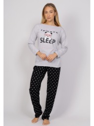 πιτζάμα γυναικεία let me sleep sexen sxn41109-a-γκρι
