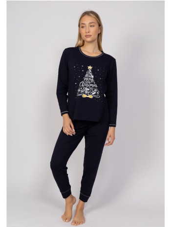 πιτζάμα γυναικεία merry christmas sexen sxn40150-μπλε σε προσφορά
