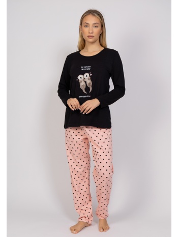 πιτζάμα γυναικεία sloths sexen sxn40153-μαύρο σε προσφορά