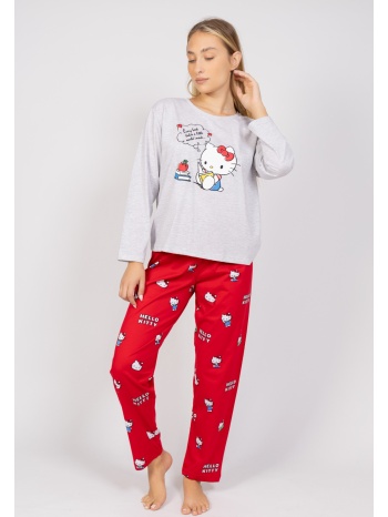 πιτζάμα γυναικεία hello kitty book lover sexen hk201-a-γκρι σε προσφορά