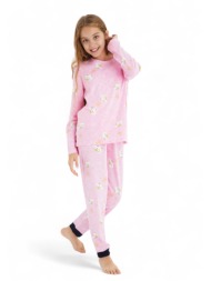 πιτζάμα παιδική clouds siyah inci si25704-ροζ