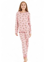 πιτζάμα παιδική pink bears siyah inci si25707-ροζ