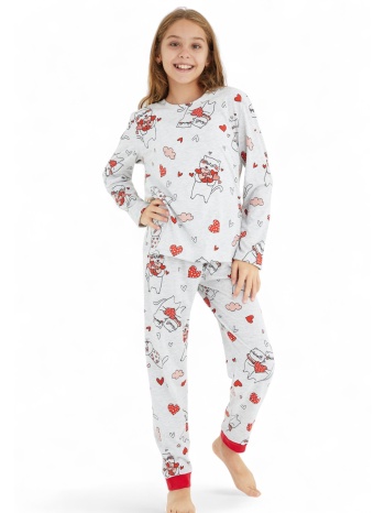 πιτζάμα παιδική lovely cats siyah inci si25705-γκρι σε προσφορά