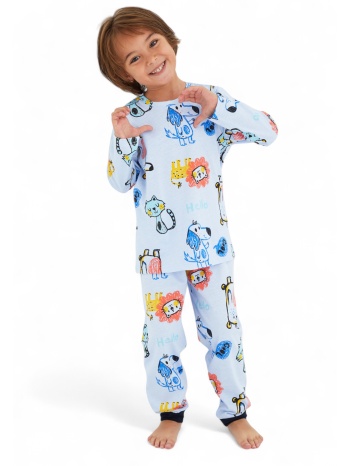 πιτζάμα παιδική animals blue siyah inci si25806-γαλάζιο σε προσφορά