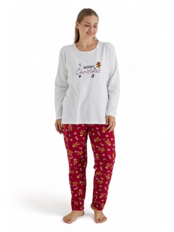 πιτζάμα γυναικεία βαμβακερή sexen plus size merry christmas σε προσφορά