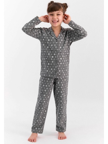 πιτζάμα εφηβική με κουμπιά rolypoly winter mood rp2587c-γκρι σε προσφορά
