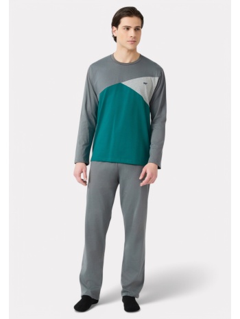 πιτζάμα ανδρική bαμβακερή minerva color blocks σε προσφορά