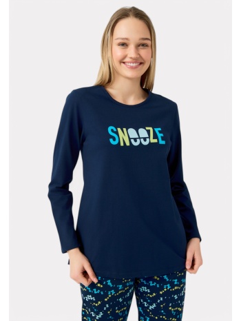 πιτζάμα γυναικεία minerva zzz marin 90-53045-100-μπλε σε προσφορά