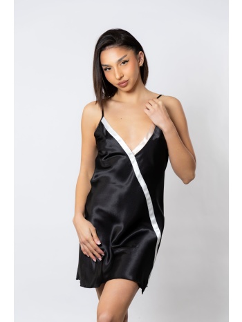 νυχτικό σατέν moongirl darya black mg101-3-μαύρο σε προσφορά