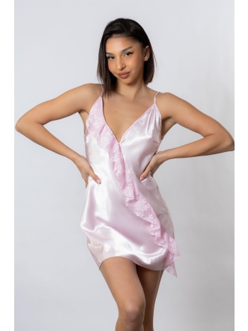 νυχτικό σατέν moongirl ήβη pink mg278-1-ροζ σε προσφορά