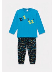 πιτζάμα για αγόρι εφηβική zzzz cyber blue 90-62303-007-755-γαλάζιο