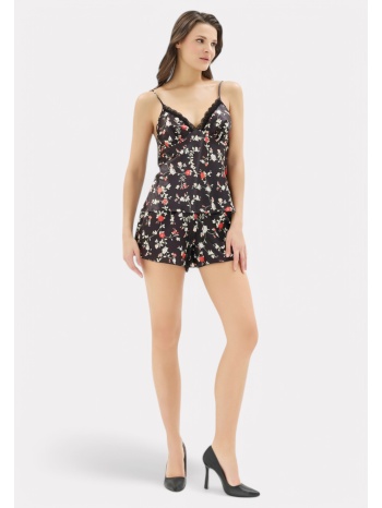 babydoll satin moongirl black floral mg906-μαύρο σε προσφορά