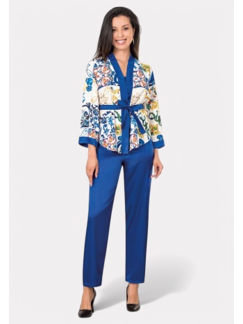 σετ ρόμπα - πιτζάμα σατέν moongirl queen blue mg259-μπλε σε προσφορά