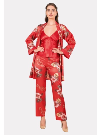 σετ ρόμπα - πιτζάμα moongirl red lilies mg219-κόκκινο σε προσφορά