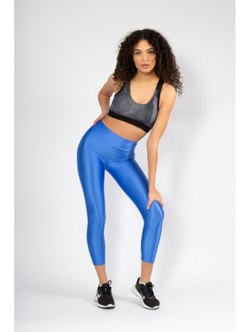 κολάν γυναικείο γυαλιστερό μπλε ραφ nina club shaping σε προσφορά