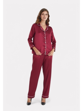 πιτζάμα γυναικεία satin moongirl elegant dark red σε προσφορά
