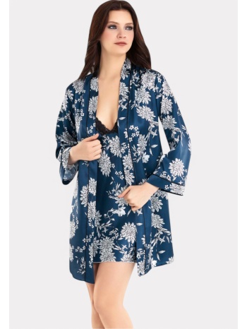 σετ ρόμπα - νυχτικό satin moongirl blue elegant floral σε προσφορά