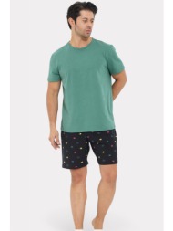πιτζάμα ανδρική siyah inci canabis si09621-πράσινο