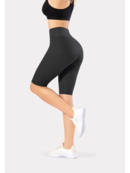 γυναικείο biker κολάν kota – ψηλόμεσο με rib ύφασμα μαύρο kt4131-1-μαύρο