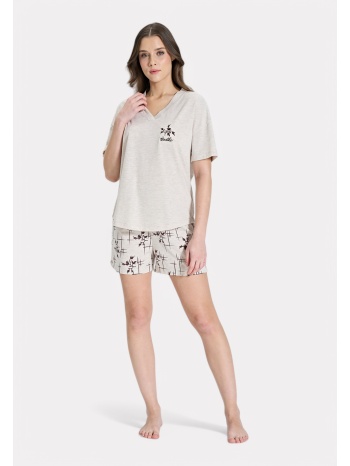 γυναικεία καλοκαιρινή πιτζάμα breathe 100% βαμβακερή σε προσφορά