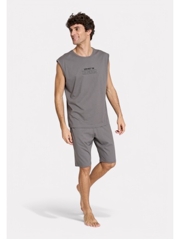 ανδρική πιτζάμα kingdom pijadore γκρι – 100% βαμβάκι σε προσφορά