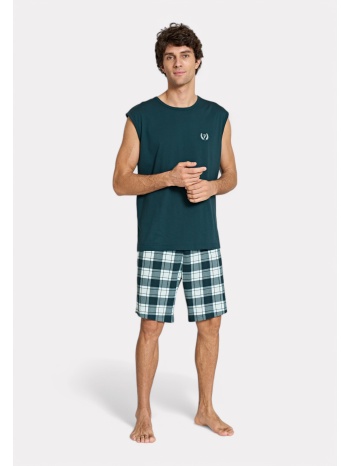 ανδρική πιτζάμα χωρίς μανίκια pijadore `p` πράσινη σε προσφορά