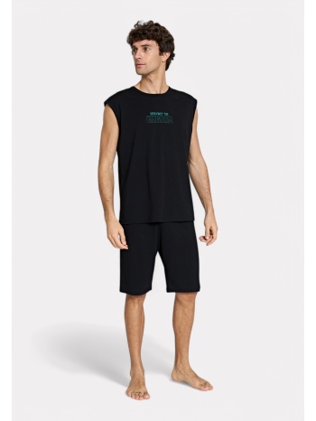 ανδρική πιτζάμα kingdom pijadore μαύρη– 100% βαμβάκι σε προσφορά